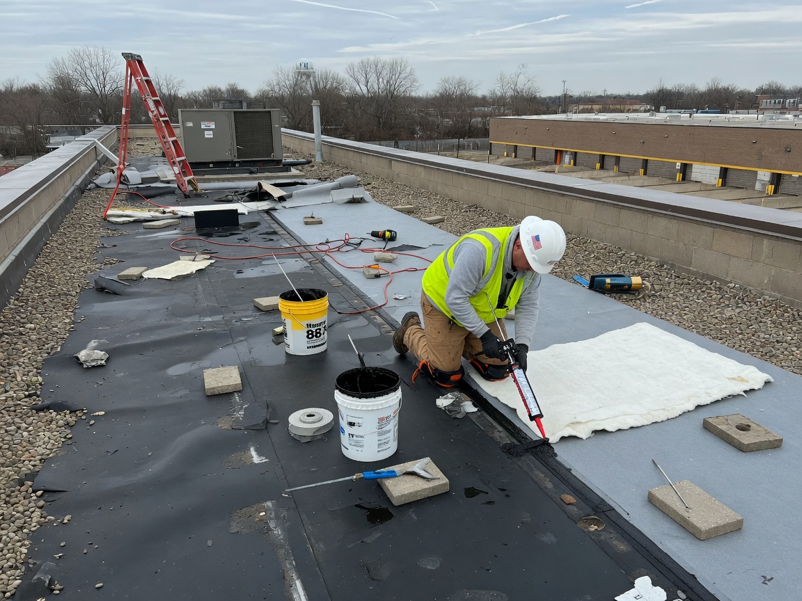 Commercial Flat Roof Repair in Fort Wayne